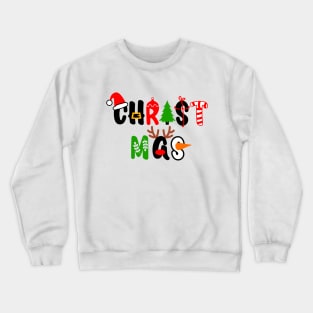 Christmas Santa Snowman Rudolph Crewneck Sweatshirt